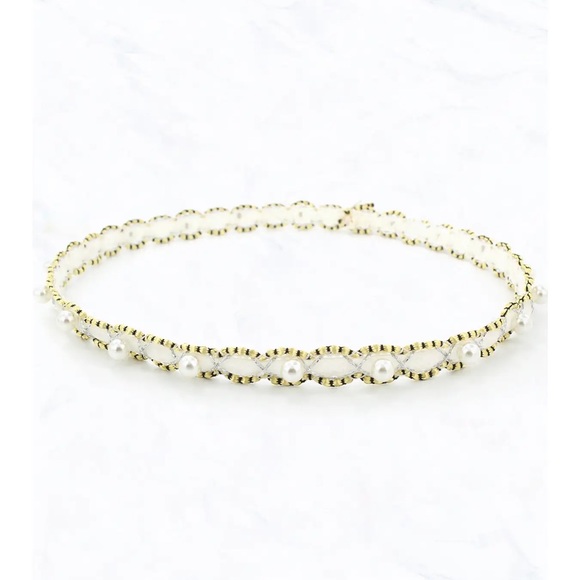 [Belt Only] Belt-Big Brim or Panama Hat Pearl Belt - Picture 1 of 5